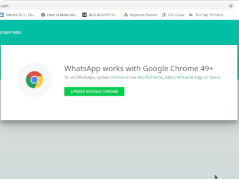 Whatsapp web not working on chromium